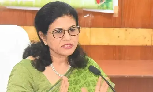 Additional Secretary of NITI Aayog Sumita Dawra speaking at a review meeting held in Visakhapatnam on Saturday