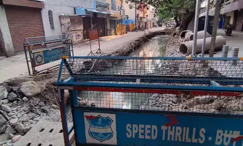 Incomplete drainage work throws residents into a tizzy