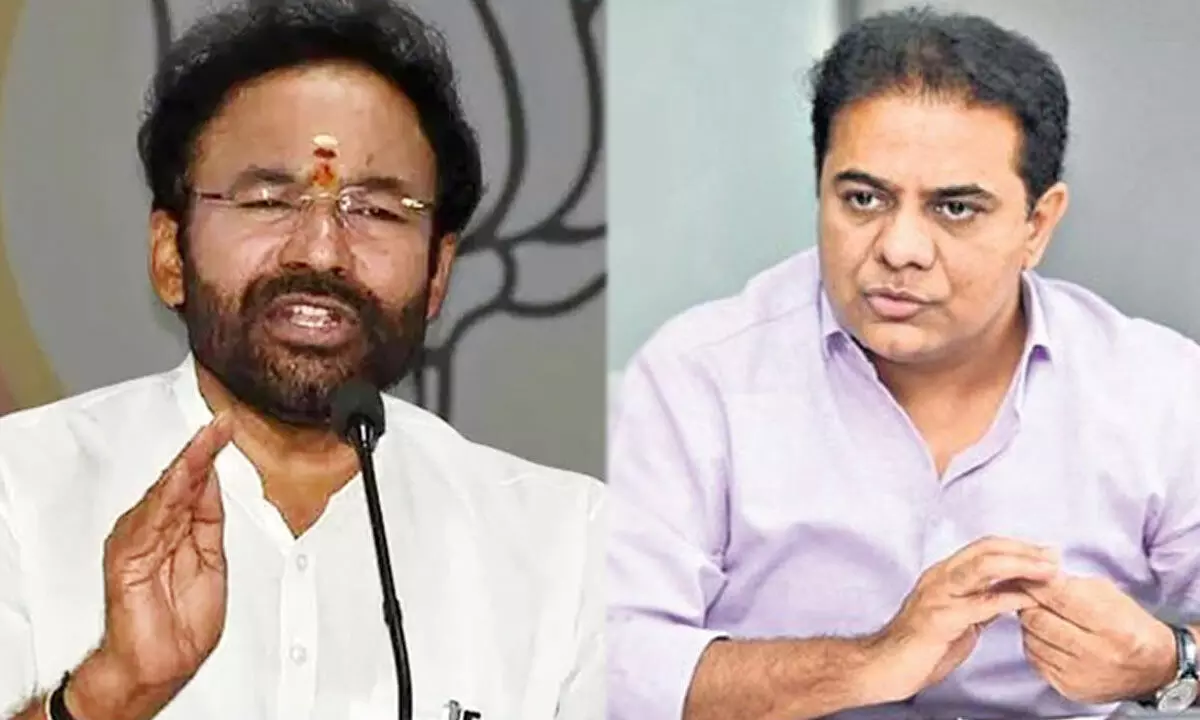 Union Tourism Minister G Kishan Reddy and State IT Minister KT Rama Rao
