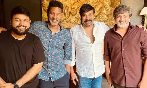 Prabhu Deva, Thaman, Chiranjeevi & Mohan Raja
