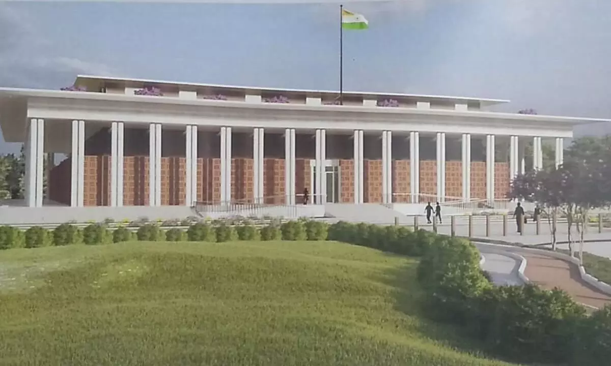The design of Administrative block of Central University in Anantapur.