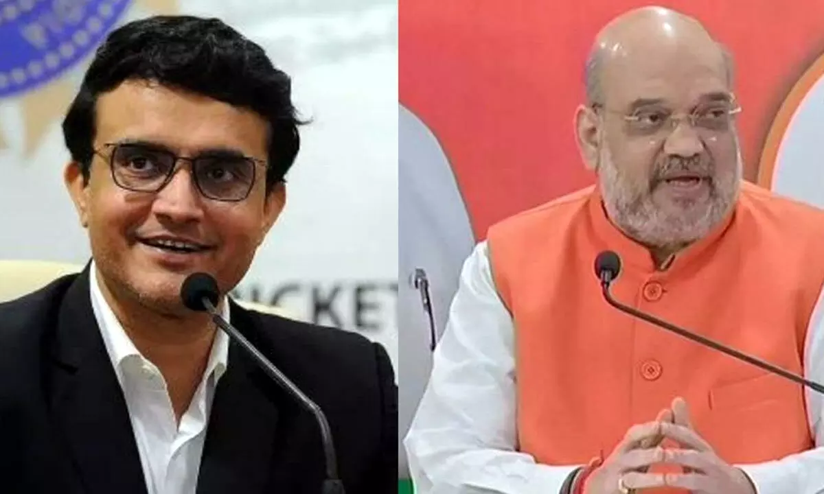 Sourav Ganguly and Union Home Minister Amit Shah