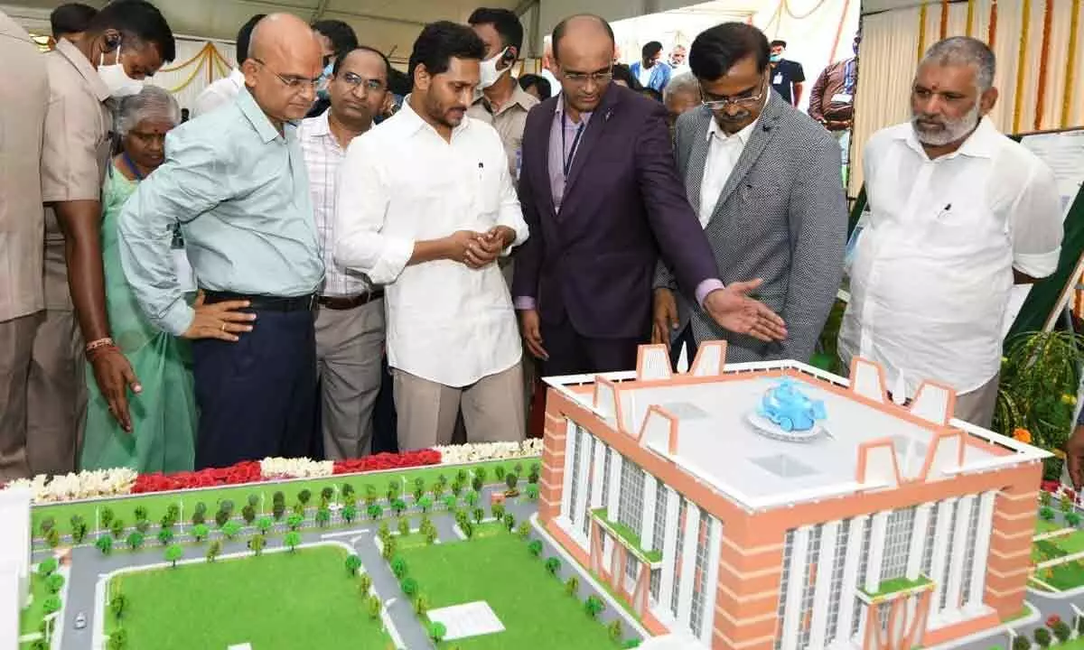 CM YS Jagan lays stone for childrens super speciality hospital