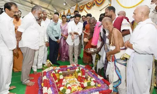 CM Jagan lays stone for childrens super speciality hospital