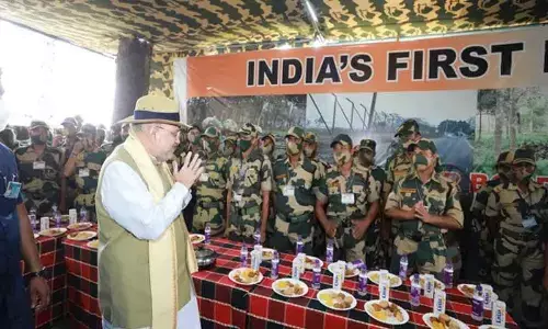 Amit Shah visits BOP in WB Cooch Behar, inspects Teen Bigha Corridor