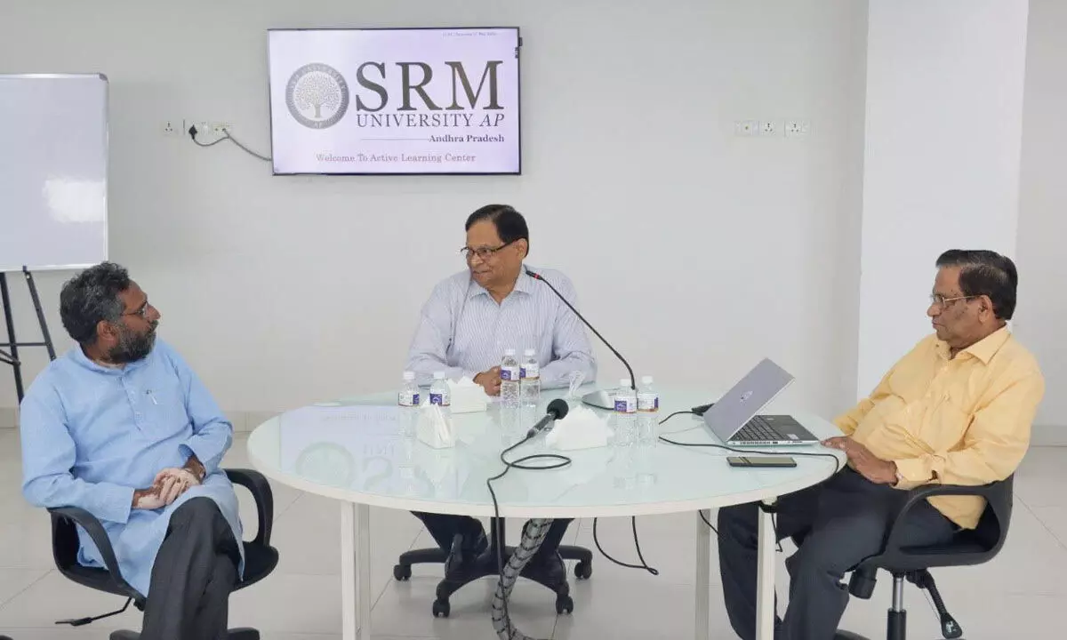 SRM University-AP organised an interactive session with Prof B S Murty, Director, IIT Hyderabad on Saturday