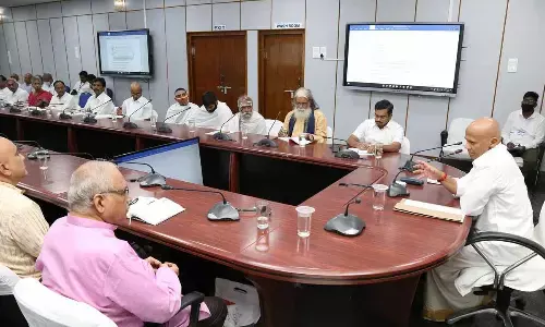 TTD additional EO A V Dharma Reddy reviewes arrangements for Hanuman Jayanti celebrations in Tirumala on Saturday