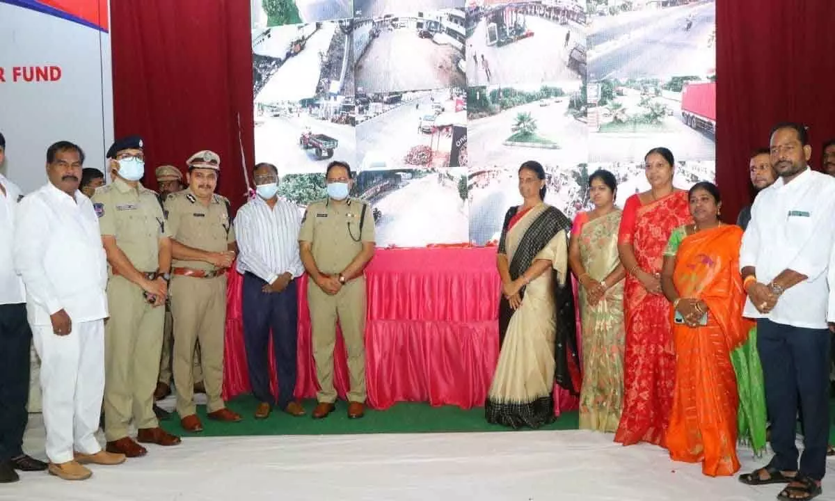 Education Minister Sabihta Indra Reddy inaugurates CCTV cameras