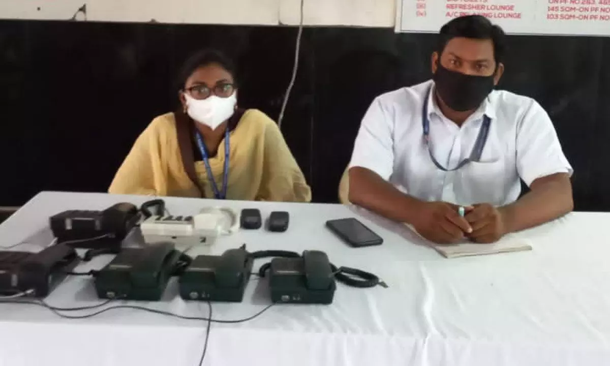 Helpline desk has been set up at Visakhapatnam railway station on Tuesday