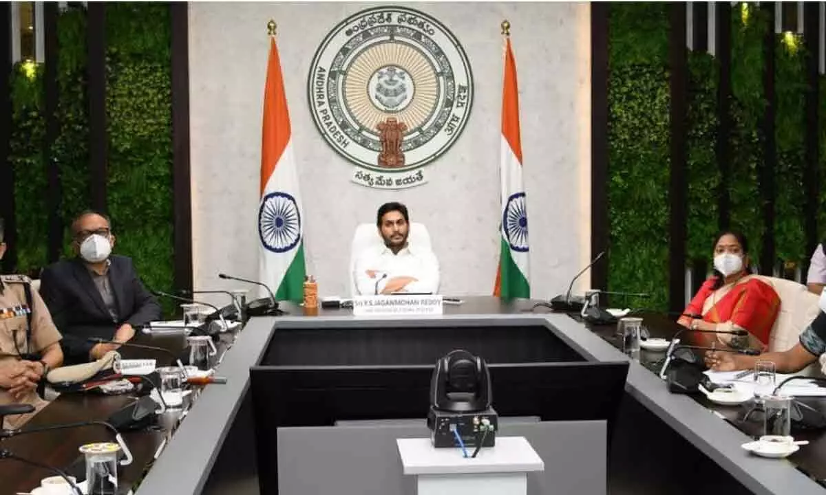 YS Jagan holds video conference with officials over Cyclone Asani, sets up control rooms
