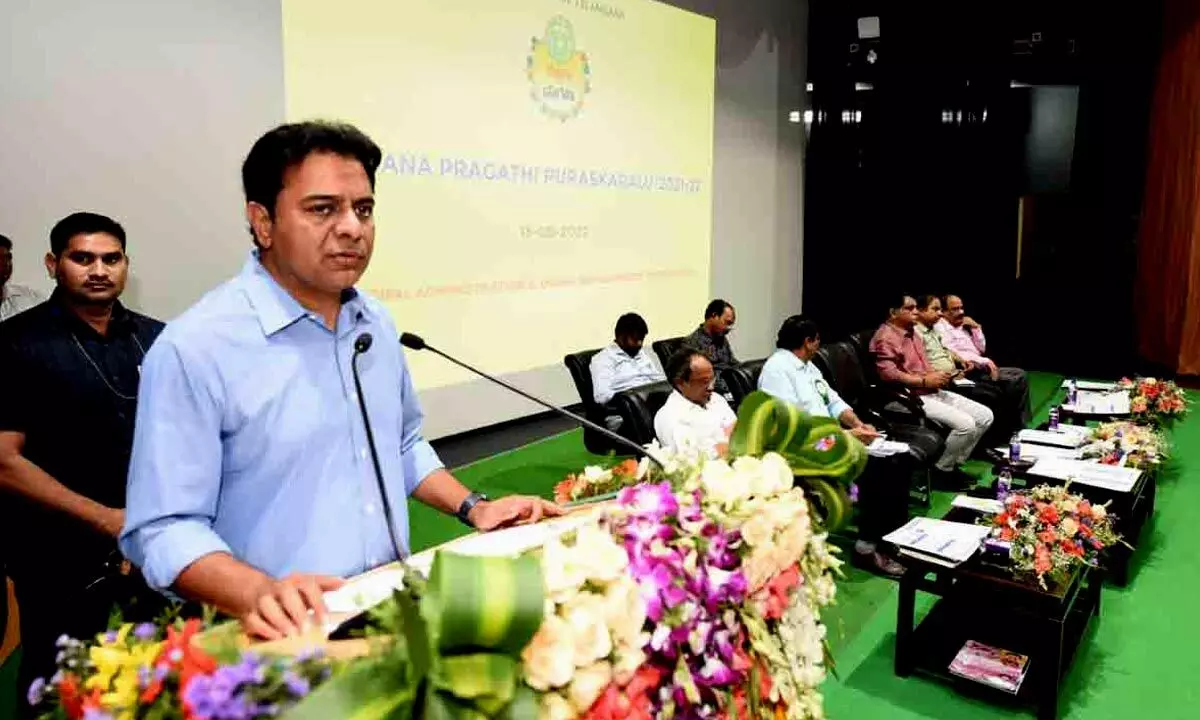 State Minister for Municipal Administration and Urban Development KT Rama Rao