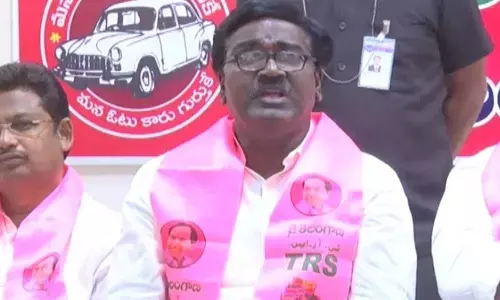 Minster for Transport Puvvada Ajay Kumar addressing the media in Khammam on Saturday