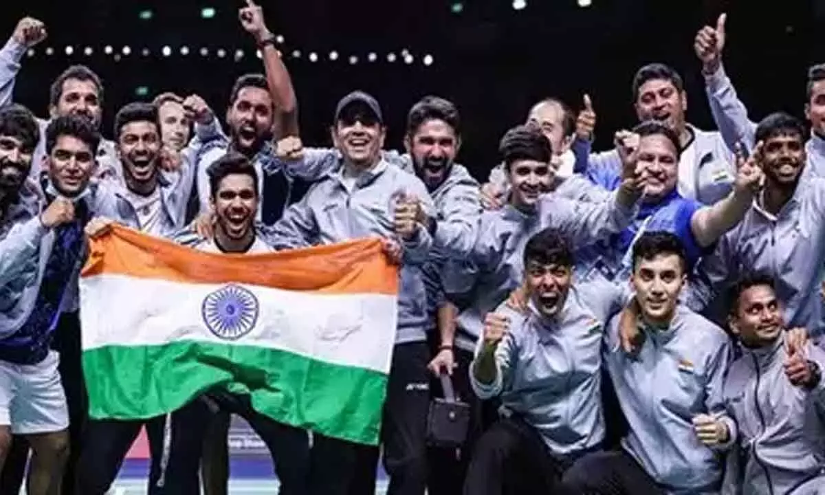 India thrash Indonesia 3-0 to win maiden Thomas Cup title