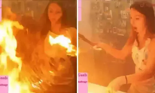 Cook nearly burns down kitchen