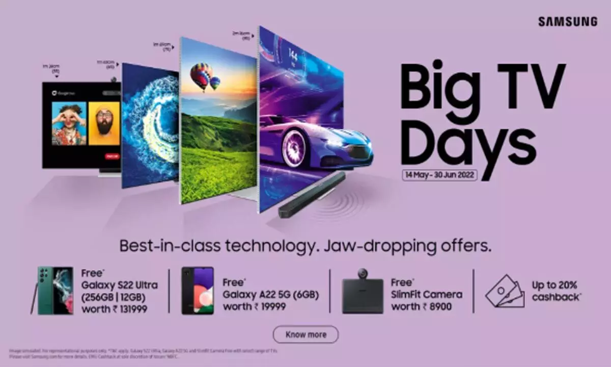 Samsung Big TV Days - Get Exciting Offers and Assured Gifts on Big Screen TVs