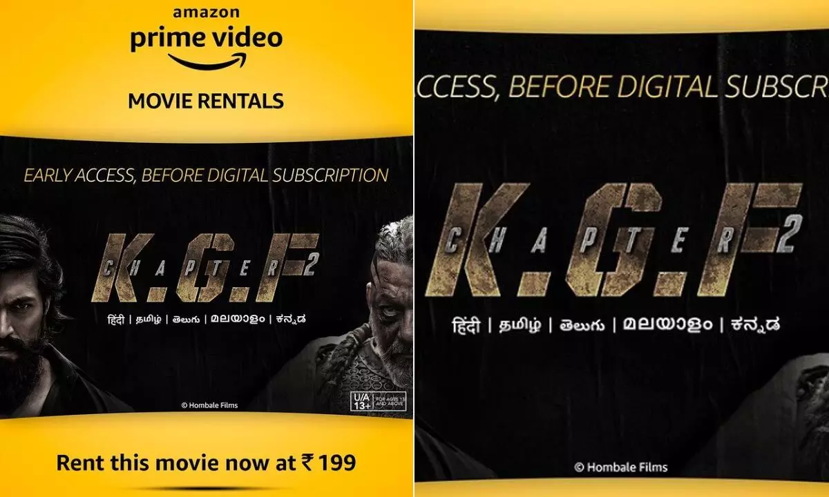 KGF: Chapter 2 movie can now be watched on Amazon Prime via rental access!