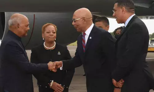 President Kovind arrives in Jamaica; to hold talks with Governor-General and Prime Minister