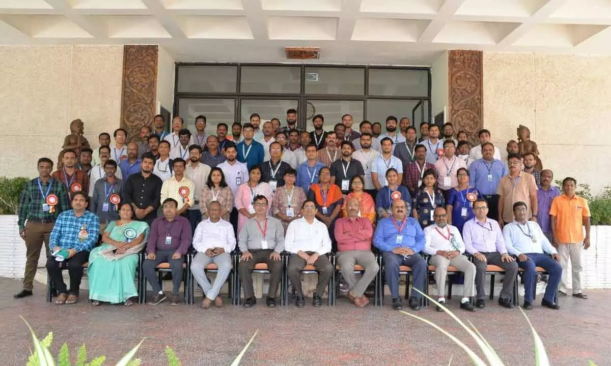 Director NSTL Y Sreenivasa Rao and senior scientists with the participants of CEP course in Visakhapatnam on Tuesday