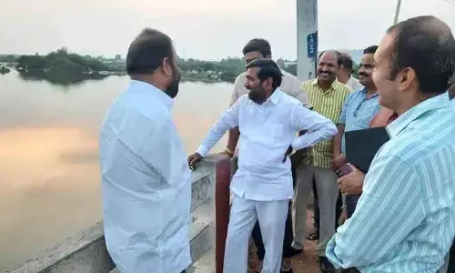 Jagadish Reddy inpects progress of various works in Nalgonda