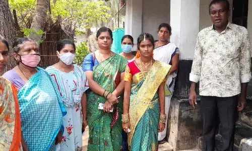 File photo of ICDS officials stopping a child marriage at Korangi village in Kakinada district recently