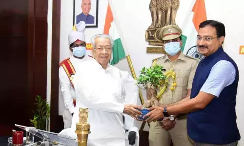 CEO MK Meena meets Governor