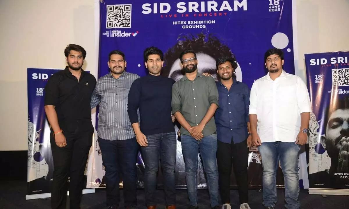 Sid Sriram’s live concert to be held on June 18 at Hitex Exhibition Grounds