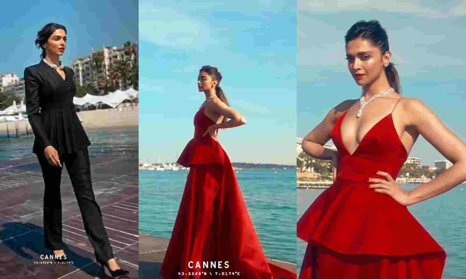 Deepika Padukone Wears A Shimmery Louis Vuitton Dress With Boots For Cannes  Jury First Look