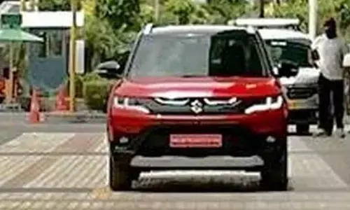 All New Maruti Suzuki Brezza Spied during an TVC Shoot