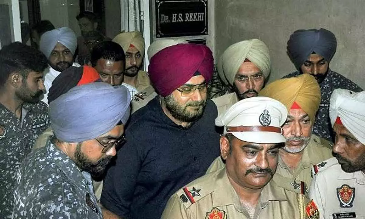 Sidhu assigned the role of clerk in jail, given special diet on doctors advice