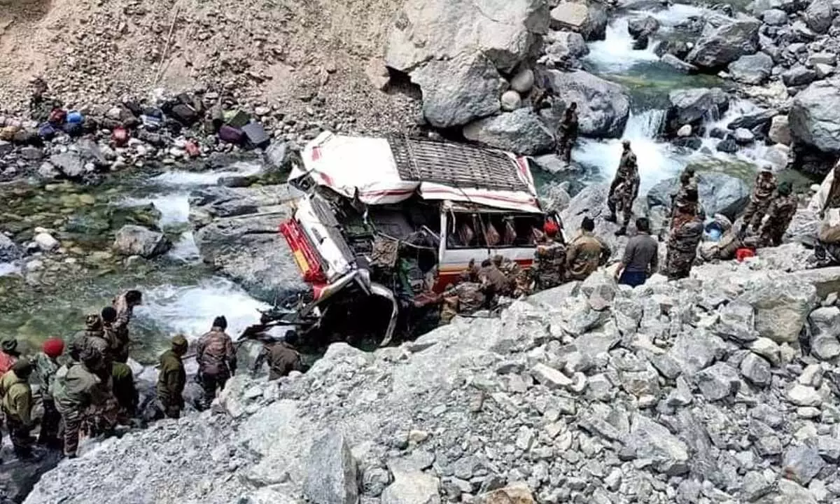 7 soldiers killed, 19 injured in Ladakh road accident