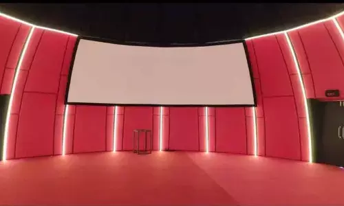 Igloo theatre comes up in Jagtial to entertain rural population