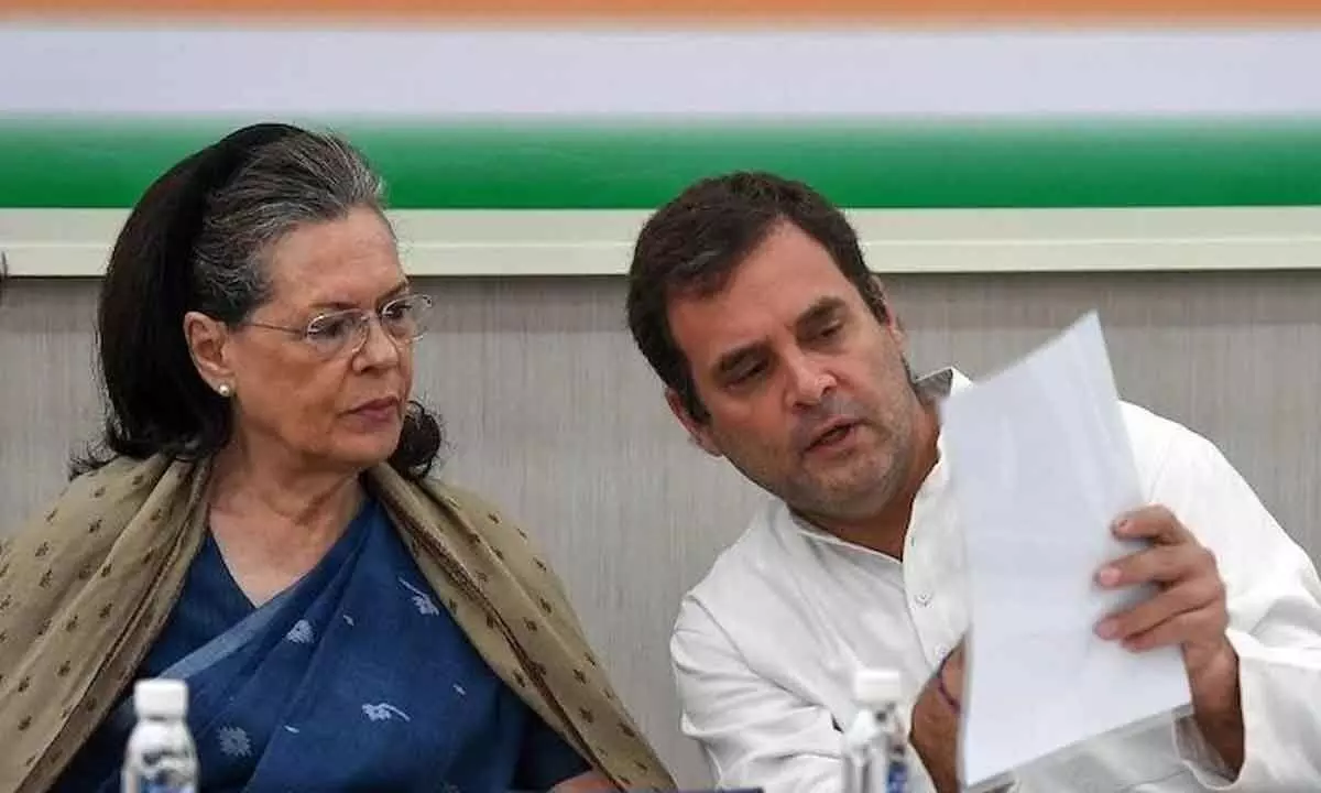 Congress interim president Sonia Gandhi and MP Rahul Gandhi