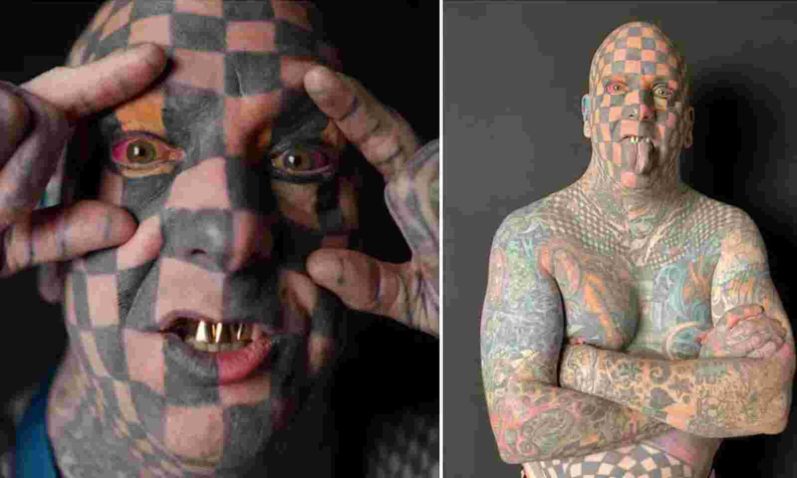 Im no different to anyone else  meet Lucky Diamond Rich the worlds  most tattooed man  Guinness World Records