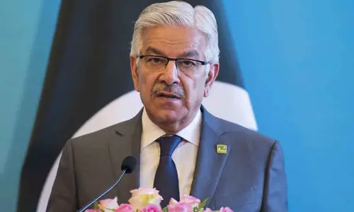 Pakistans Defence Minister Khawaja Asif