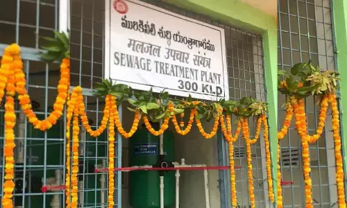 The newly inaugurated 300 KLD sewage treatment plant railway stadium in Vijayawada on Sunday