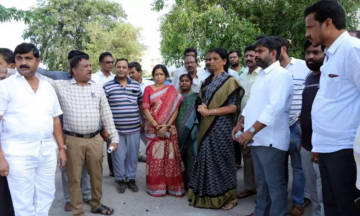 Education Minister Sabitha Indra Reddy inspected the development works