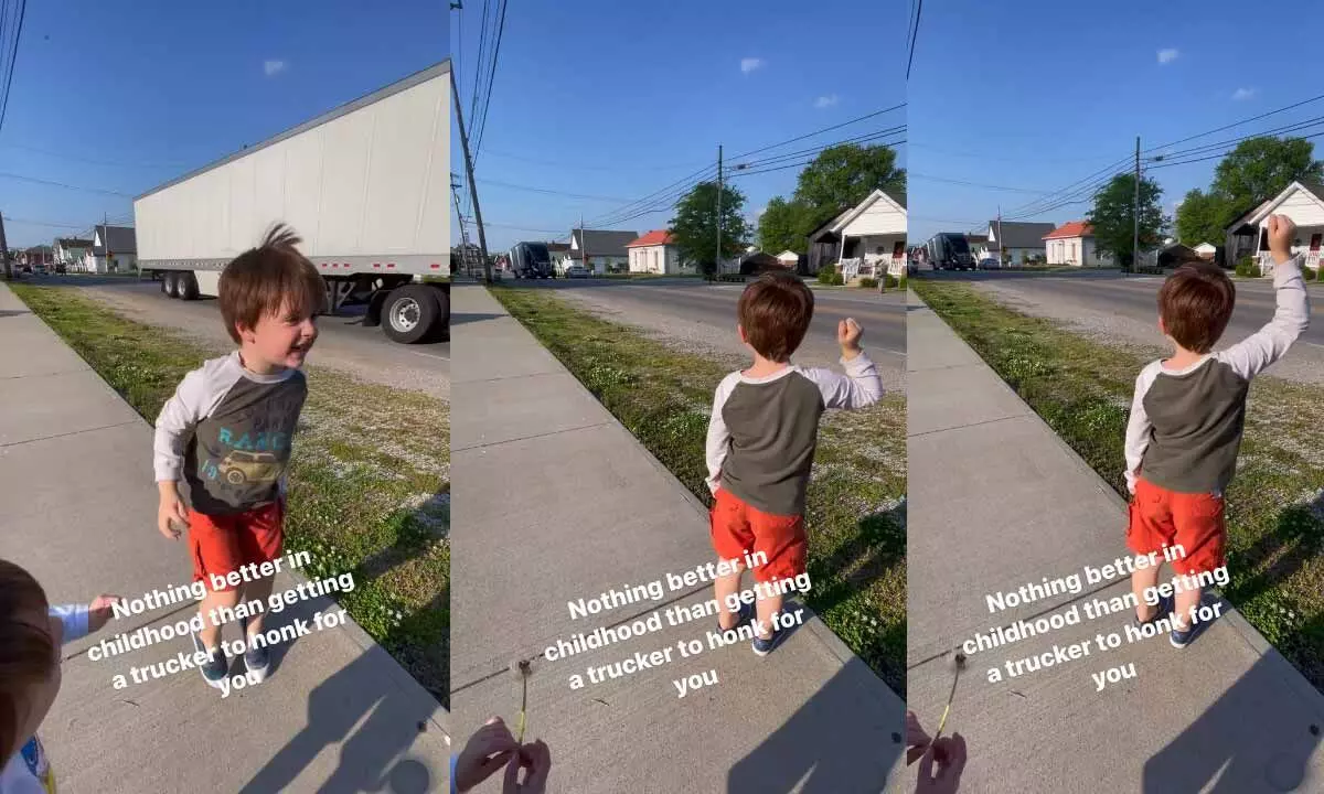 Watch The Trending Video Of Truckers Honking For The Baby