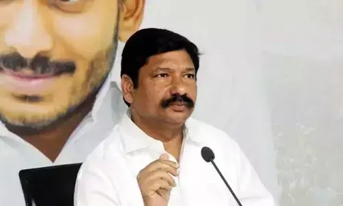 AP minister Jogi Ramesh escapes unhurt in a minor accident occurred in Prakasam