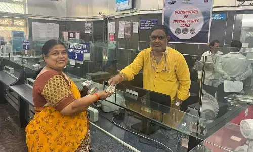 SBI distributes special series coins