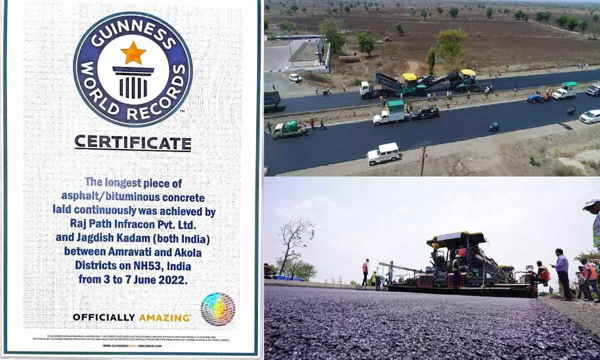 NHAI Achieved New Guinness World Record By Laying 75-KM Highway