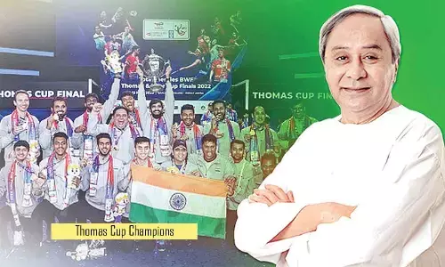 Odisha CM Naveen Patnaik felicitates Thomas Cup champions