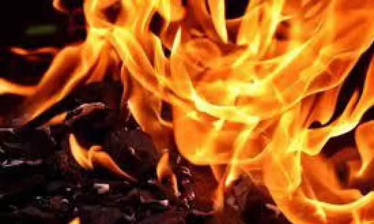 Andhra Pradesh: Husband sets wifes bike on fire over disputes in Buchireddypalem of Nellore
