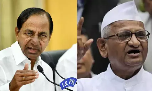 KCR, Anna Hazare