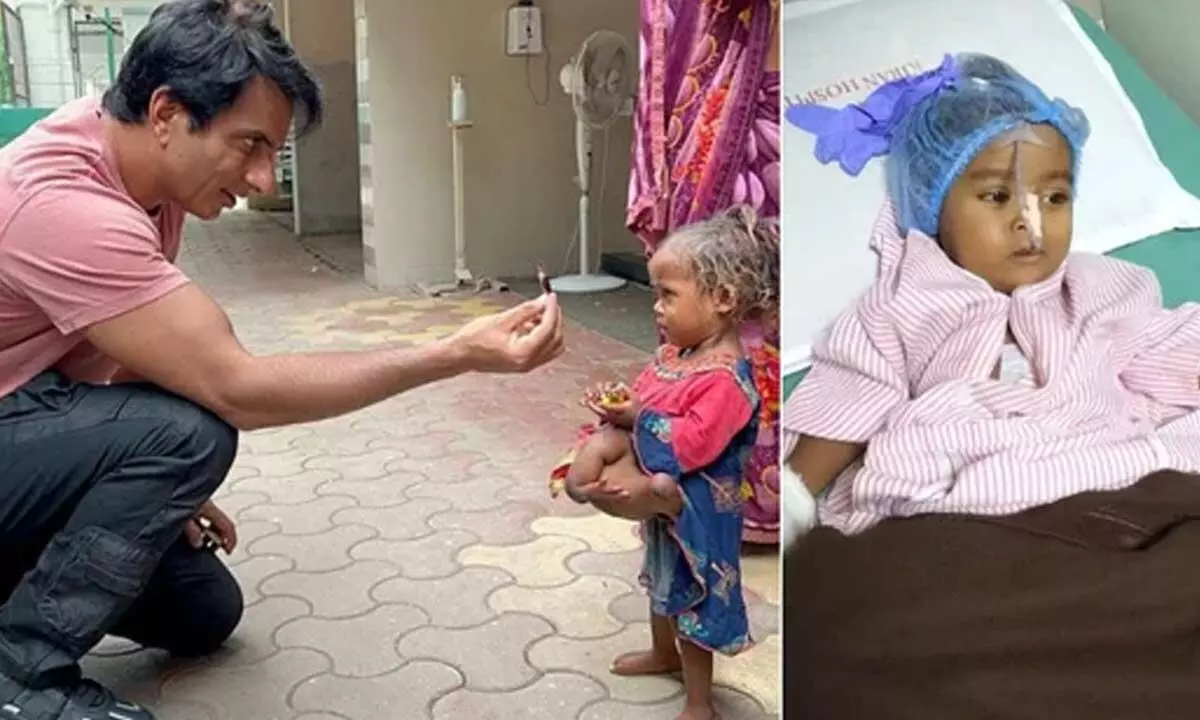 Sonu Became A Saviour Again After Helping A Little Bihar girl Born With Four Legs And Four Arms