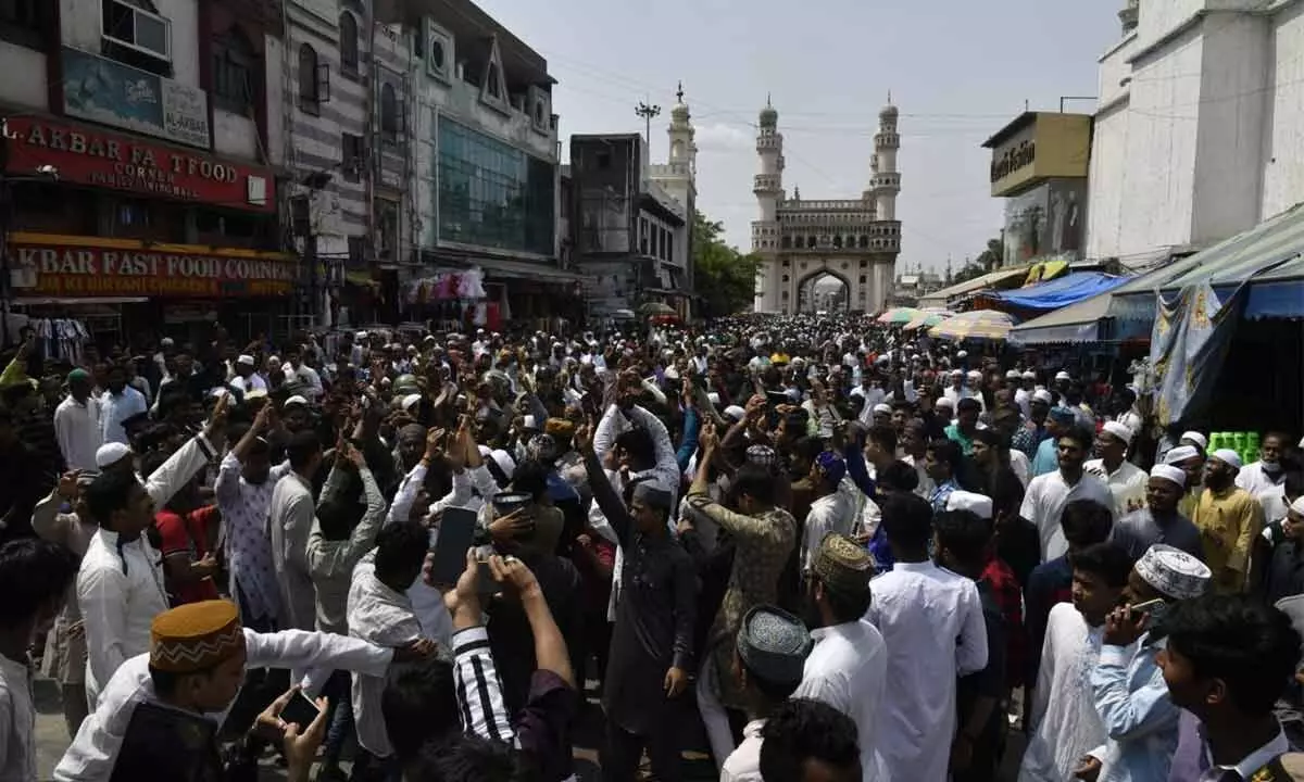 Protests by Muslims rock city