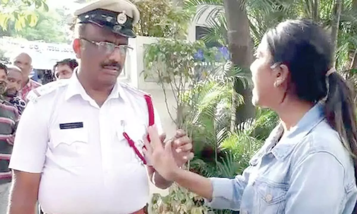MLA Limbavali’s daughter gets into argument with cops for questioning rash driving