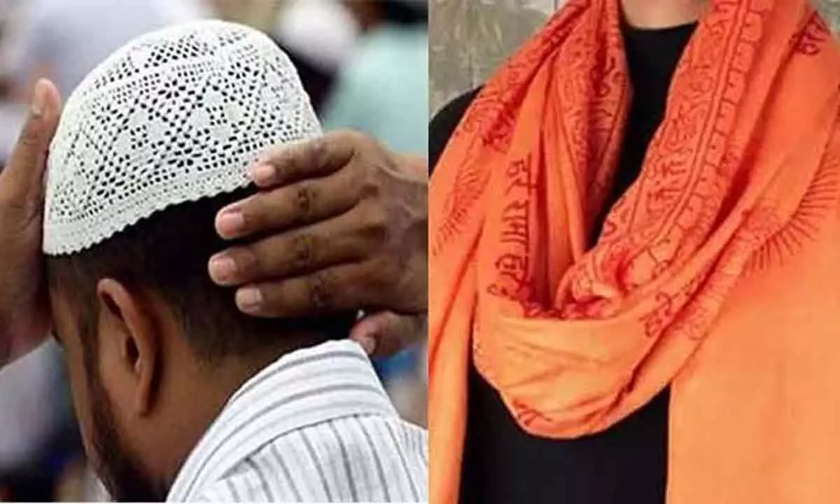 Its skull cap versus saffron shawls in Ktaka now