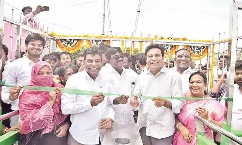 IT Minister KT Rama Rao inaugurating SUDA Urban Park at Raghunadhapalem in Khammam district on Saturday