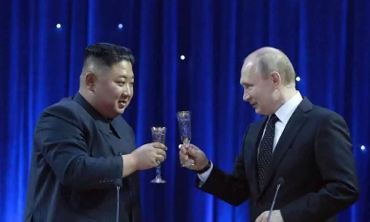 North Korean leader Kim Jong-un and Russian President Vladimir Putin
