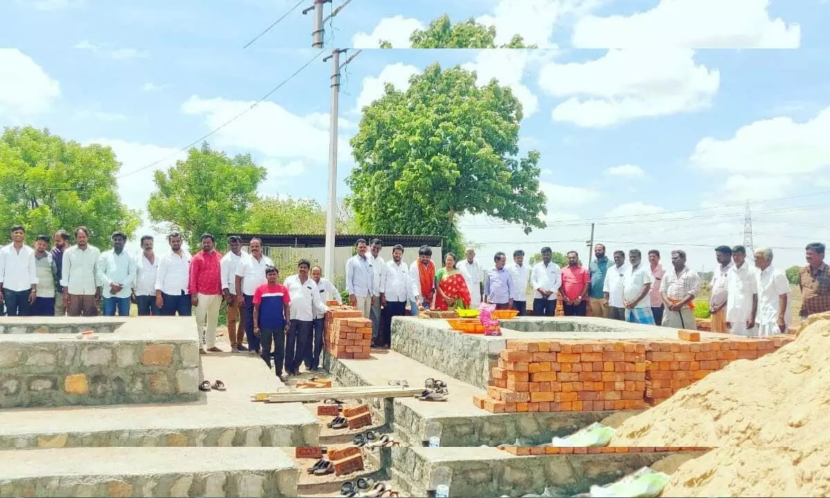 Reconstruction works of Pochamma, Bhavani Maatha Temple begins